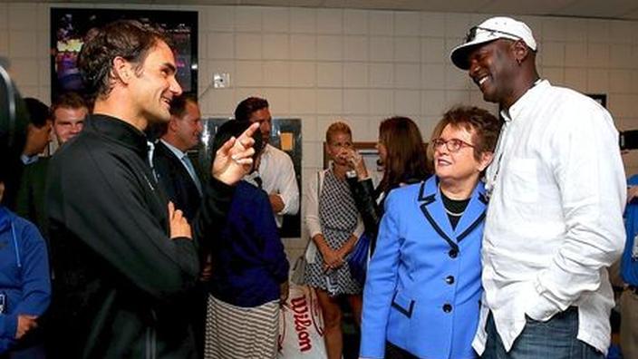 Quand Jordan vole la vedette a Federer