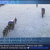 BFMTV Replay: Hollande rend hommage aux Invalides aux deux soldats français tués à Bangui