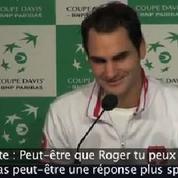 Federer fait rire les journalistes