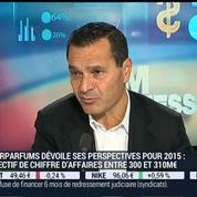 Interparfums prévoit entre 300 et 310 milliards d'euros de chiffre d'affaires pour 2015: Philippe Bénacin –